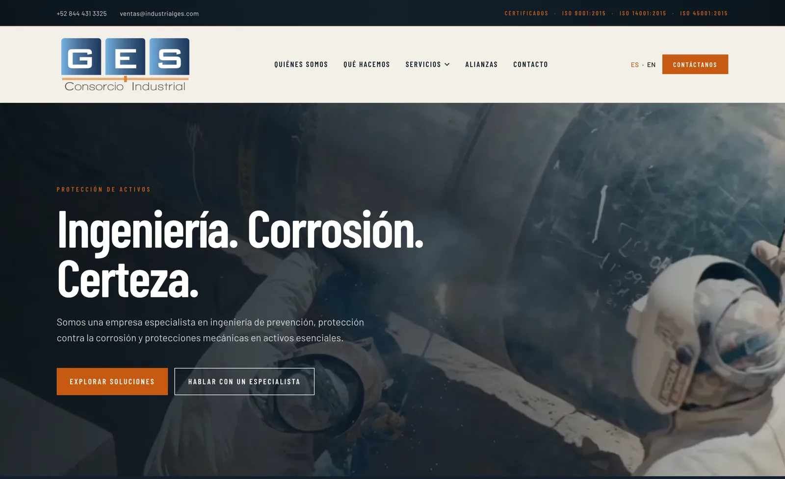 Captura del proyecto Industrial GES