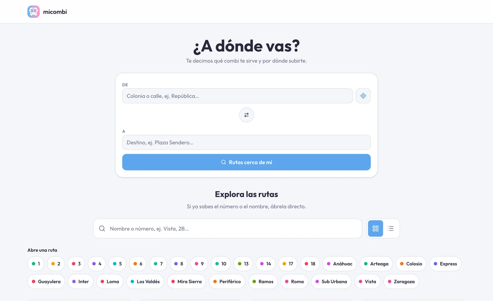 Captura del proyecto micombi